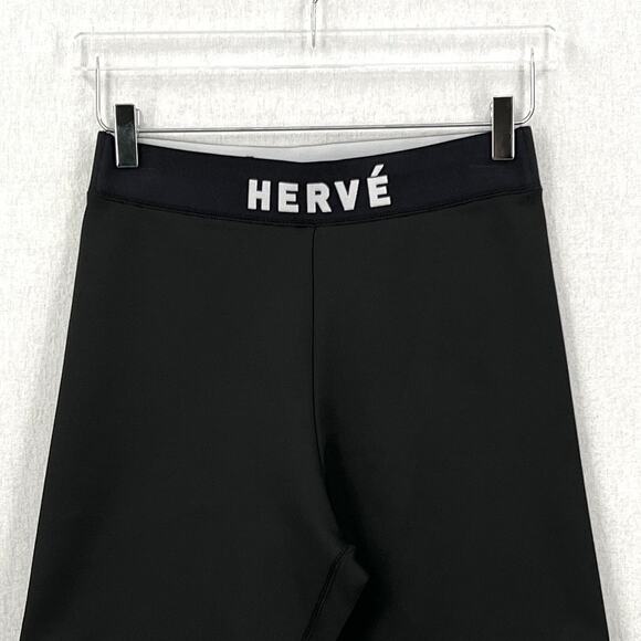 HERVE LEGER Logo Bike Shorts Womens Small Black White High Rise Stretch NWT - Picture 7 of 16